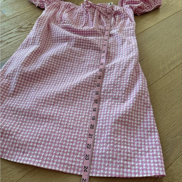 Zara Pink checkered gingham Dress Small - Picture 10 of 12